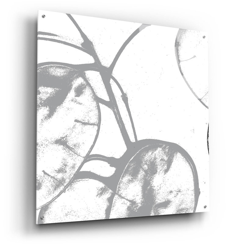 «Silver Dollars 1» par Erin Clark, art mural en verre acrylique, H 36 po x l 36 po