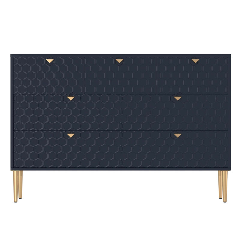 Armoire de rangement autoportante Modern, Bleu, H 31,77 po x l 47,8 po x P 15,75 po
