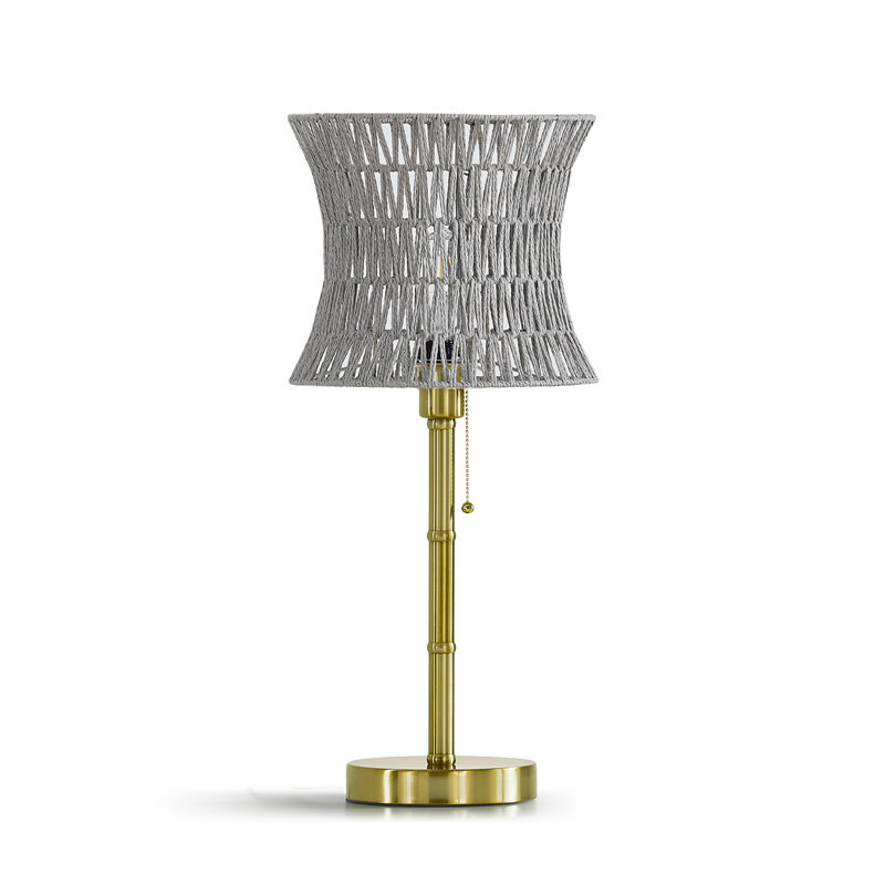 Terric Metal Table Lamp, Brushed Brass