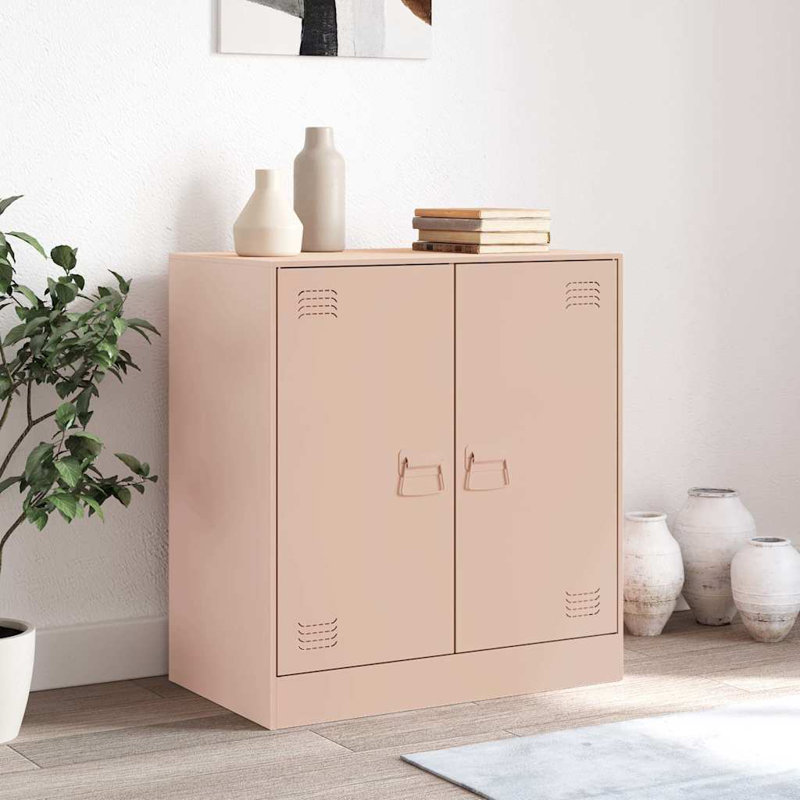 Shelman Steel Accent Cabinet, Pink