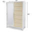 Miramar - Commode de porte en miroir tissé - Finition sable et blanc éclatant