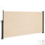Auvent latéral 138 po x 71 po, beige, rétractable manuellement, imperméable, idéal pour le porche - matériau, métal rétractable gris rouille, protection, écran d'intimité intérieur et extérieur, structure rouille