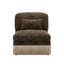 Canapé sans accoudoirs en chenille léopard avec 1 coussin - noir brun-124701576