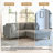 Seemab 3 - Piece Upholstered Light Gray Corduroy Modular Sectional with Pillow Back and Removable Ottoman-300411961