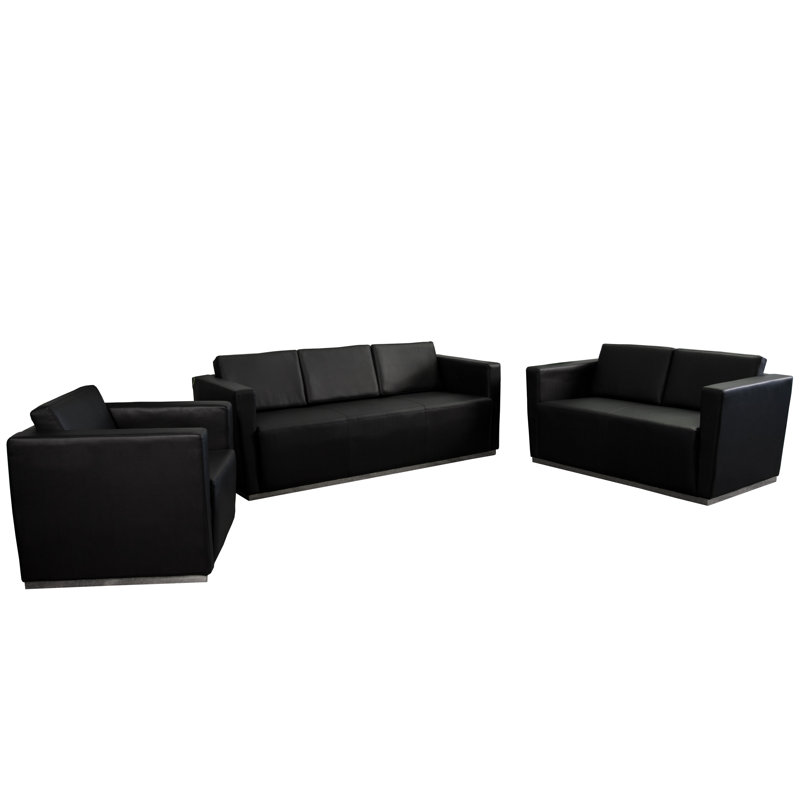 Hercules LeatherSoft Reception Set with Stainless Steel Recessed Base
