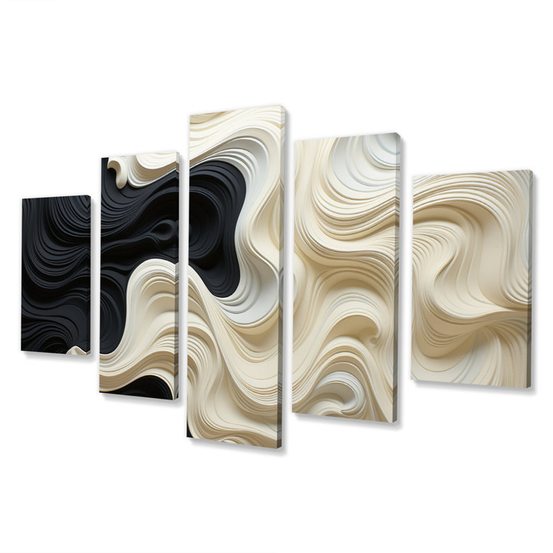 Corynne - impression d'art mural moderne - 5 panneaux