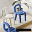 Ensemble de chaises à dossier moderne bleu uni (ensemble de 2)-1979974895