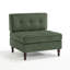 Fauteuil capitonné en velours côtelé-1283549082