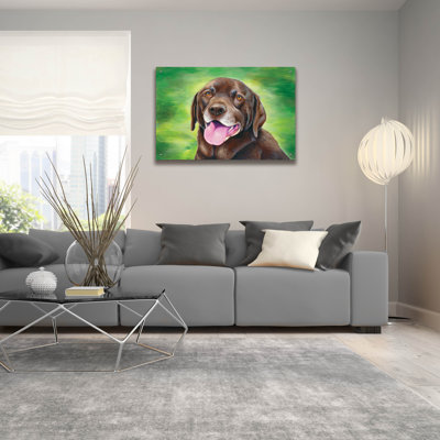 " Chocolate Labrador Retriever Dog " by Rebecca Wang Art