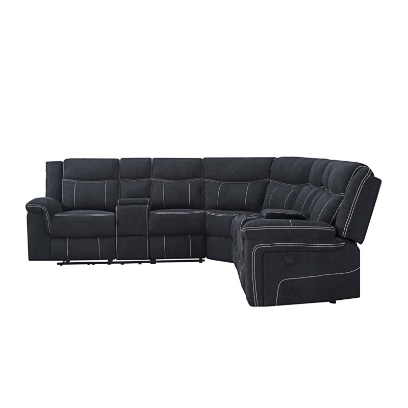 Malabika Upholstered Reclining Curved Sectional Symmetrical