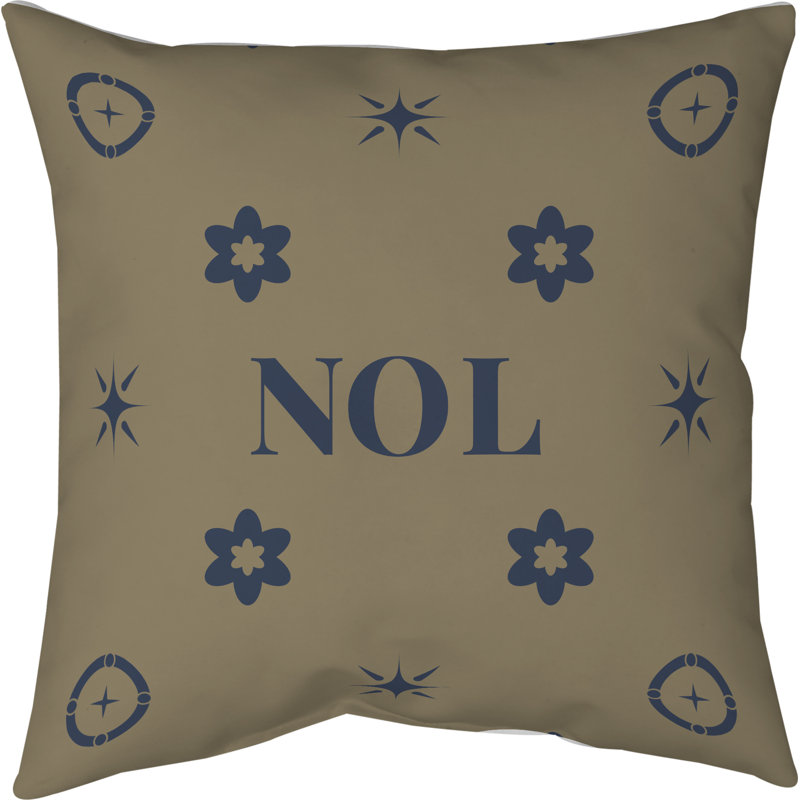 Coussin en coton New Orleans Basketball, Nouvelle-Orléans - bleu marine / or, 30 pouces x 30 pouces