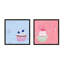 Blueberry And Strawberry Cupcakes. Set Of 2 Print by Katy Montica-1274532839-1274532832