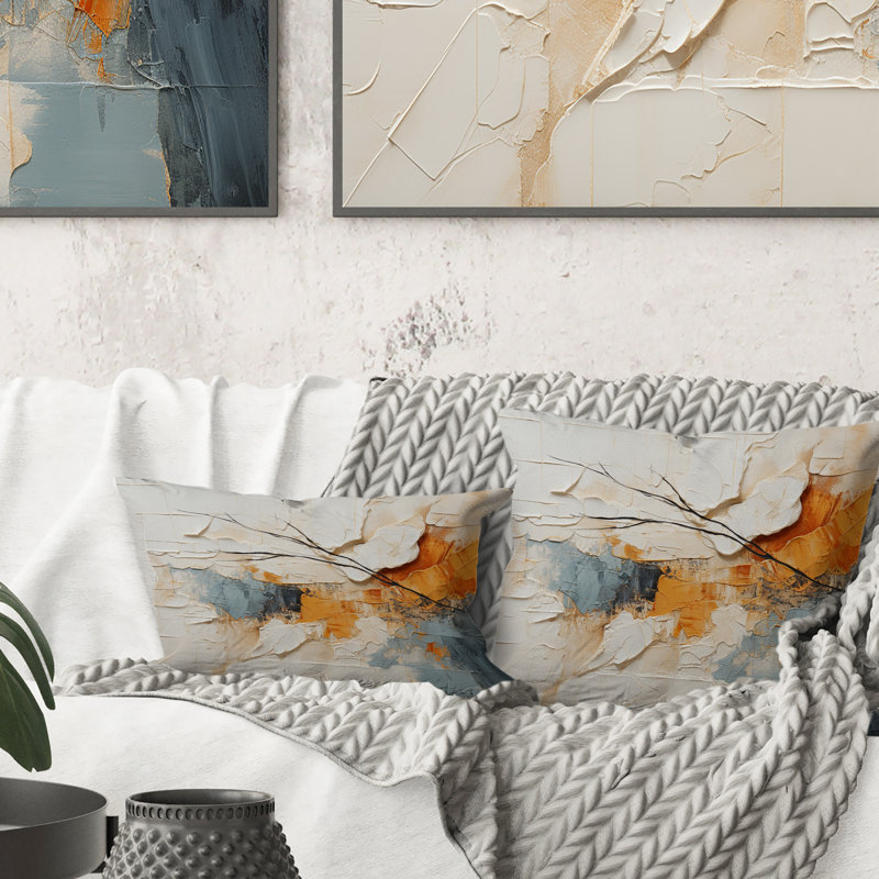 Minimalisme moderne scandinave Serenity Art - coussin moderne imprimé scandinave, 18" x 18"