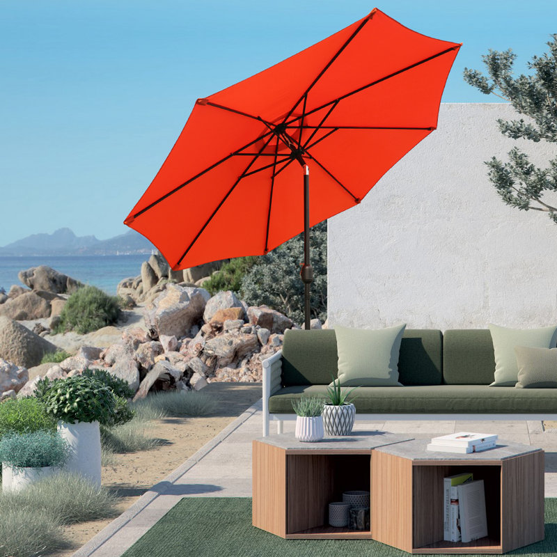 Parasol de marché de couleur orange 9 pi Arlmont & Co.