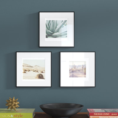Perras Black 12"x12 " Matte Metal square photo frame gallery wall set