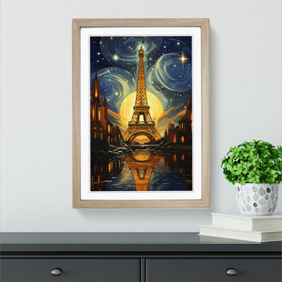 Eiffel Tower Art Deco - Framed Print