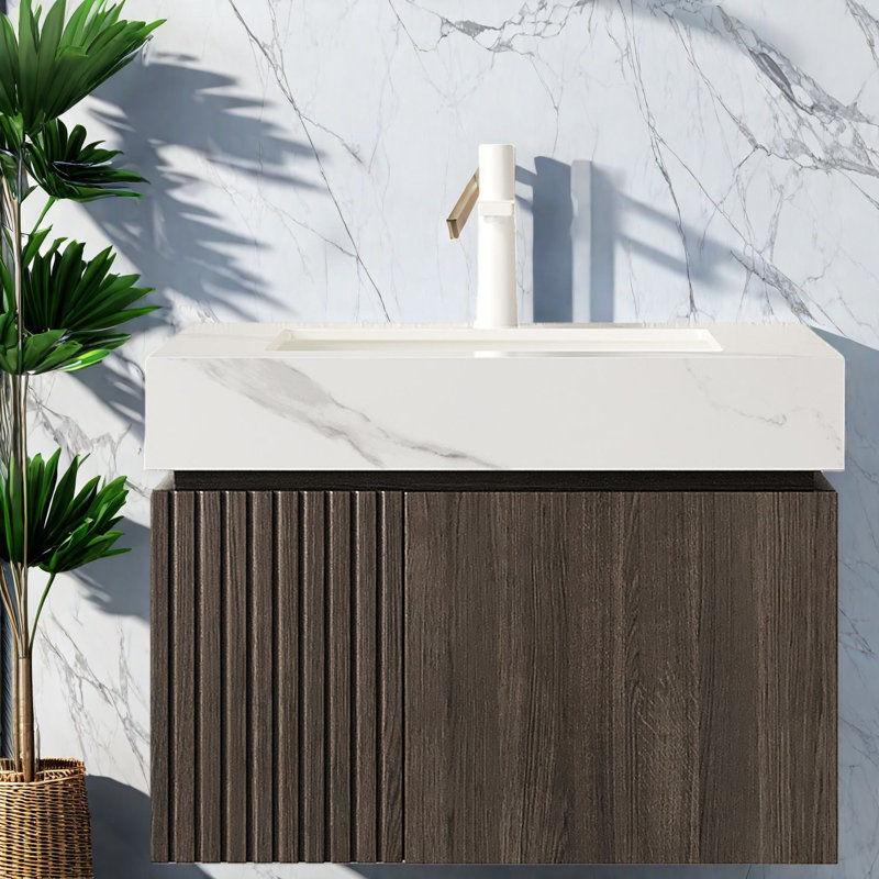 Meuble-lavabo (doit inclure le meuble-lavabo et le lavabo) 24 po en bois