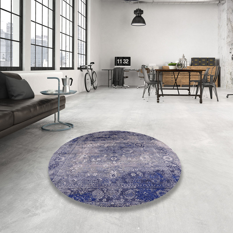 Floral Indoor Rug, Round 8'