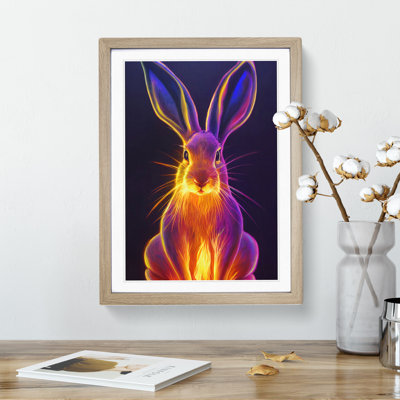 Neon Hare No.4 - Wall Art