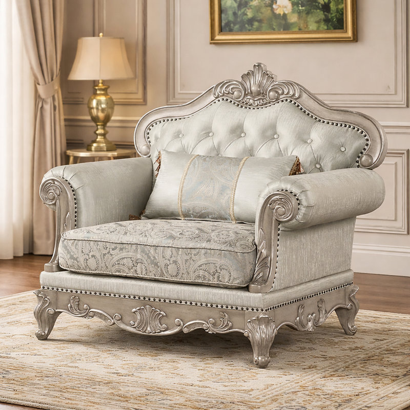 Chaise en velours 48 po Kirsteni