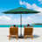 Longfellow 132" Tlit Patio Umbrella with Push Button-1050501573