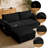 85" Corduroy Convertible Sleeper Sofa Bed with Movable Ottoman, USB Charging Port & Storage, 2-in-1 Pull Out Couch for Living Room, Multi-Functional Modular Sofa for Small Spaces, Kid & Pet Friendly-310464658