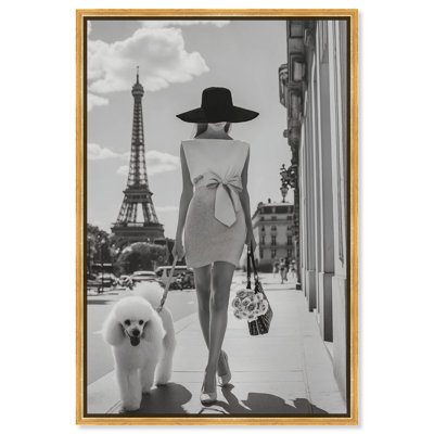 Poodle Paris Canvas by Art Remedy