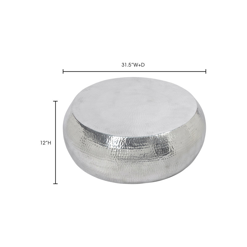 Tabla Coffee Table, Silver