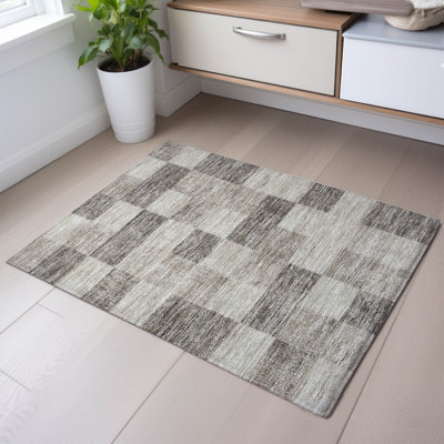 Premium Machine Washable Krause AMF1139 Geometric Rug