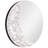 "Lunar Serenity" 20" Round Wall Mirror with a 3D Textured Crescent Moon Embellishment