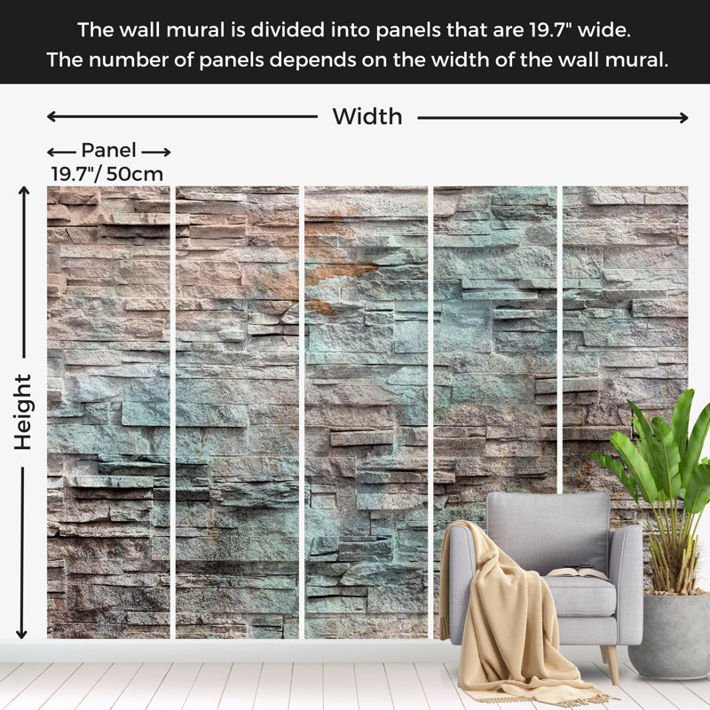 Papier peint texturé Surface - Parallélisme naturel, L 124 po x l 177 po