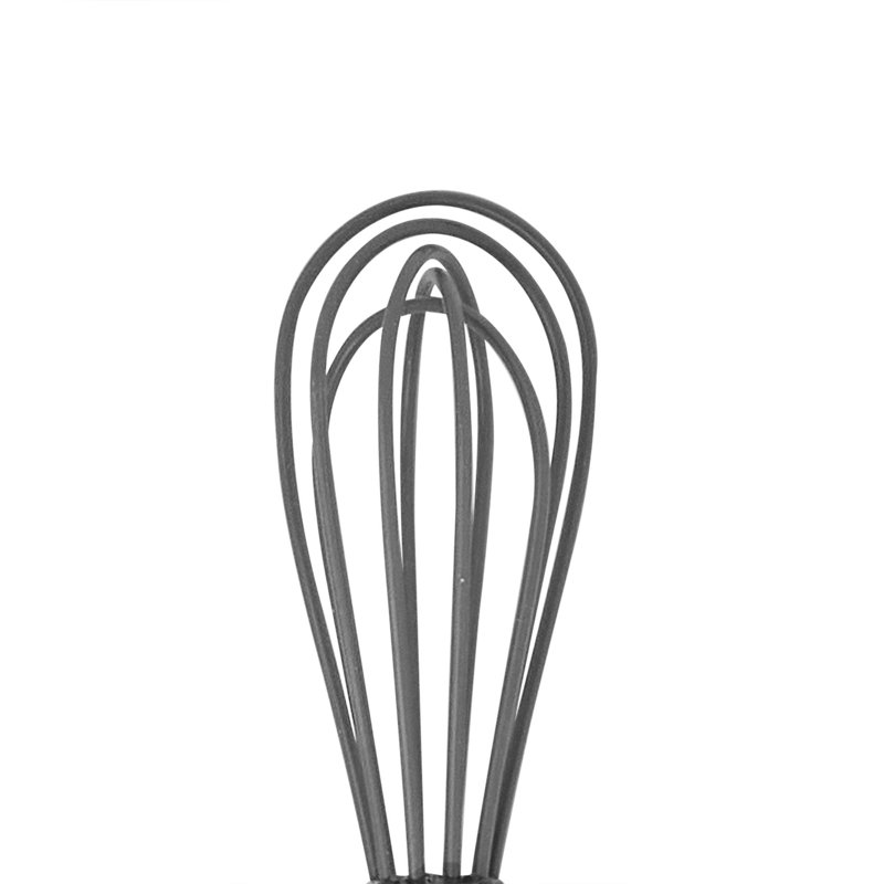 Tovolo 6" Silicone Mini Whisk, Stainless Steel/Charcoal