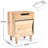 Natural Finish 1 Nightstand In Solid Mango Wood, Thoughtfully Designed For Convenience, Components, 50 Lbs Capacity Casual Contemporary Wood With 1 Drawer And Handles, Fits Small Spaces, Interior