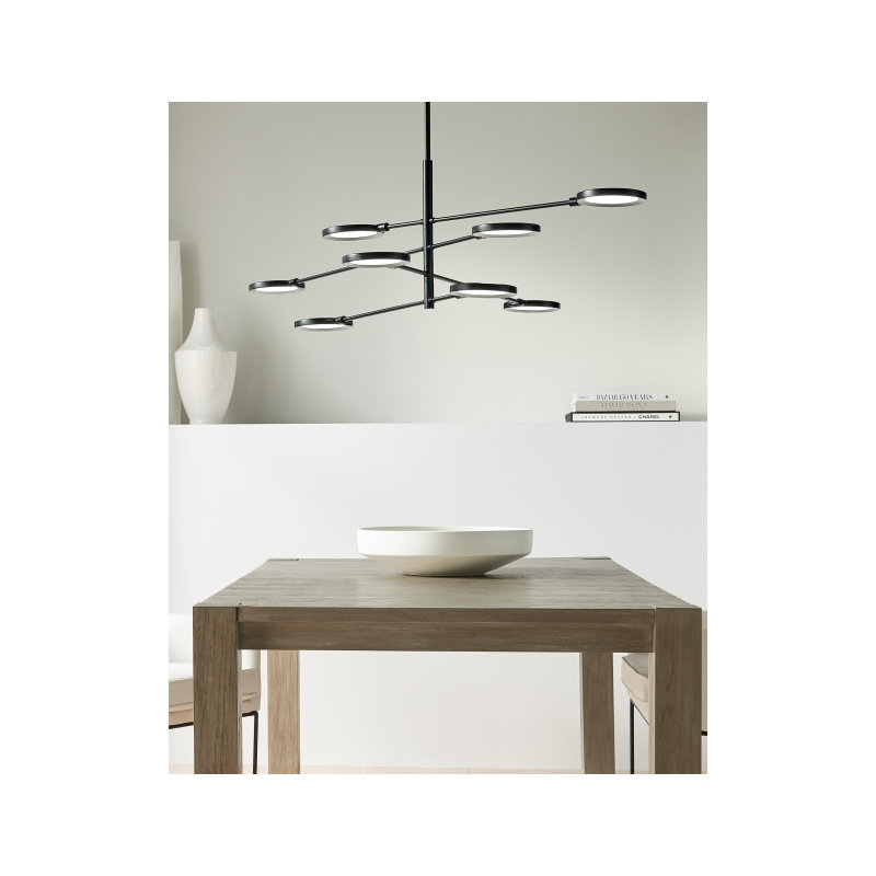 Spectica 8 Chandelier, Plated Brass