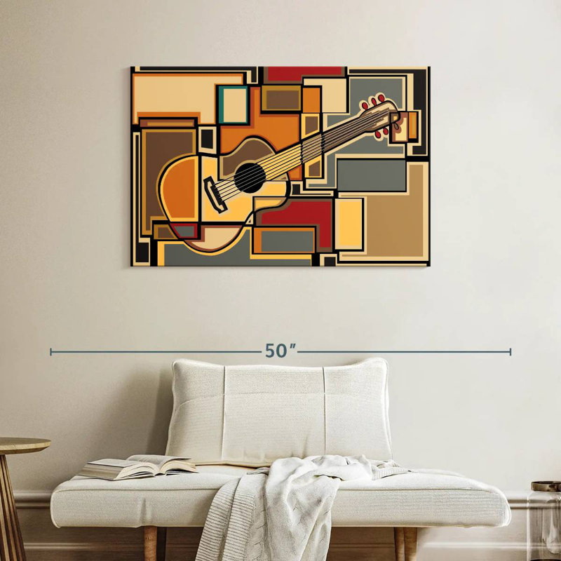 Abarca Guitar Abstract, 26" H x 39" W