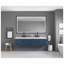 Miroir de salle de bain rectangulaire surdimensionné de 72 po x H 48 po à DEL avec cadre en aluminium noir mat et commandes tactiles intelligentes