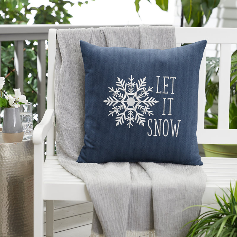  Let It Snow Outdoor Square Pillow Cover & Insert