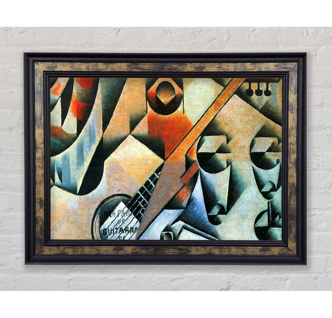 Juan Gris Banjo (Gitarre) und Brille - Einzelne Bilderrahmen Kunstdrucke