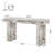63" Farmhouse Console Table, Natural Wooden Sofa Table Rectangular Accent Console For Entryway, Hallway & Living Room (distressed White)-876981174
