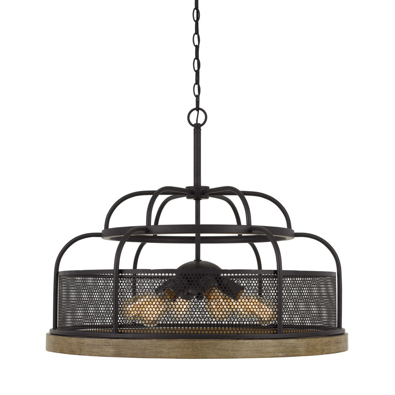 Lustree tambour 6 lumières unique/à l’état avec accents de bois Troutman