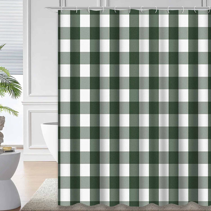 Rideau de douche Plaid, L 72 po x l 84 po