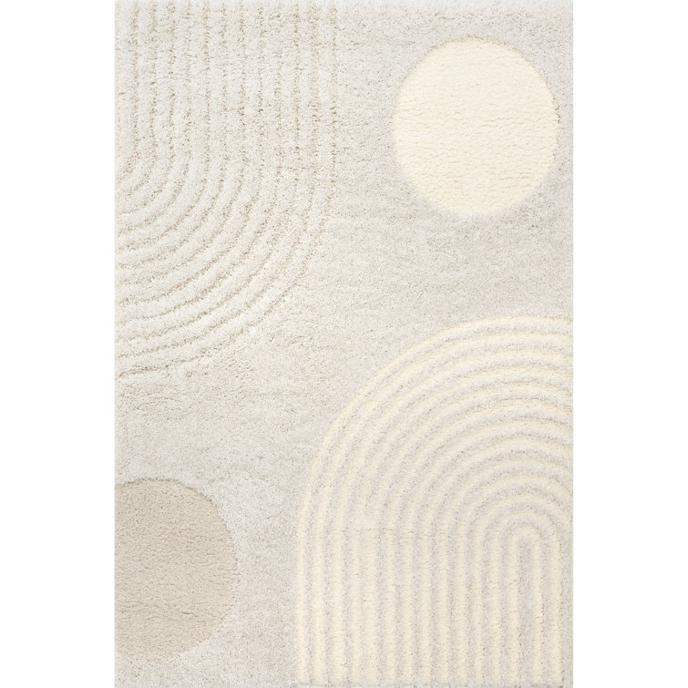 Tapis à poils longs Hazy Swirl