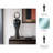 Laynette Modern Glass Vase with Sculptural Metal Brass Accent and Stone Detail for Contemporary Decor-1900159104
