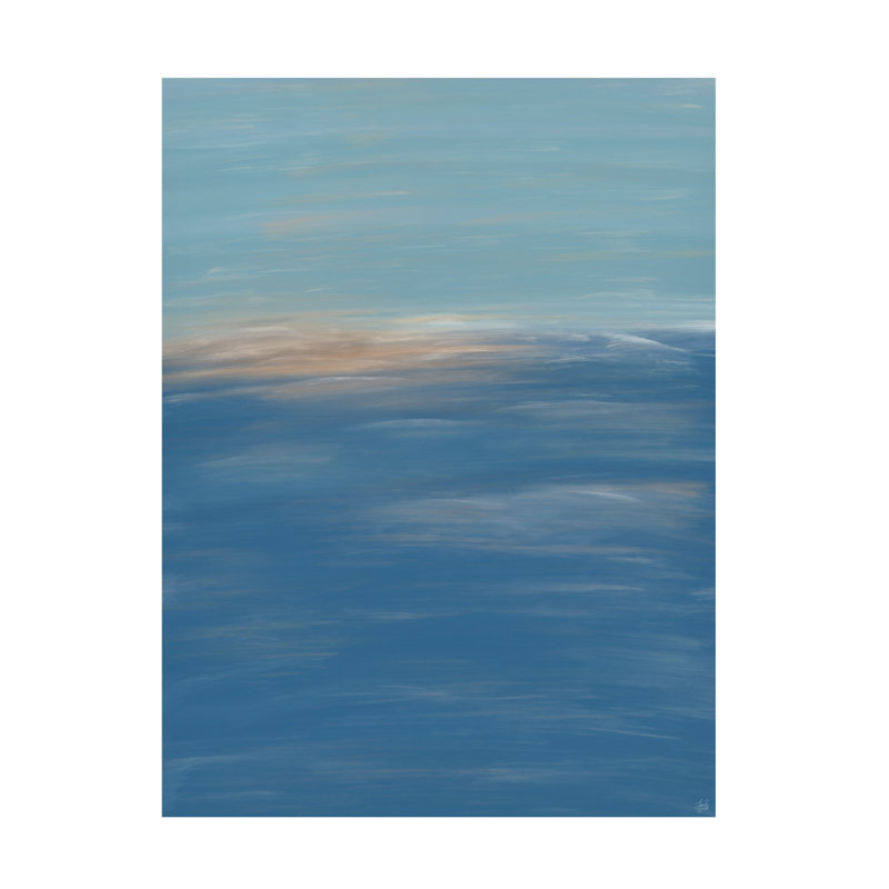 «Goree Abstract Ocean Cresting» sur toile, H 19 po x l 14 po x P 2 po
