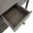 Quwanna 37.5" Classic MDF Console Table with Drawers and Silver Knobs, Thunder Gray