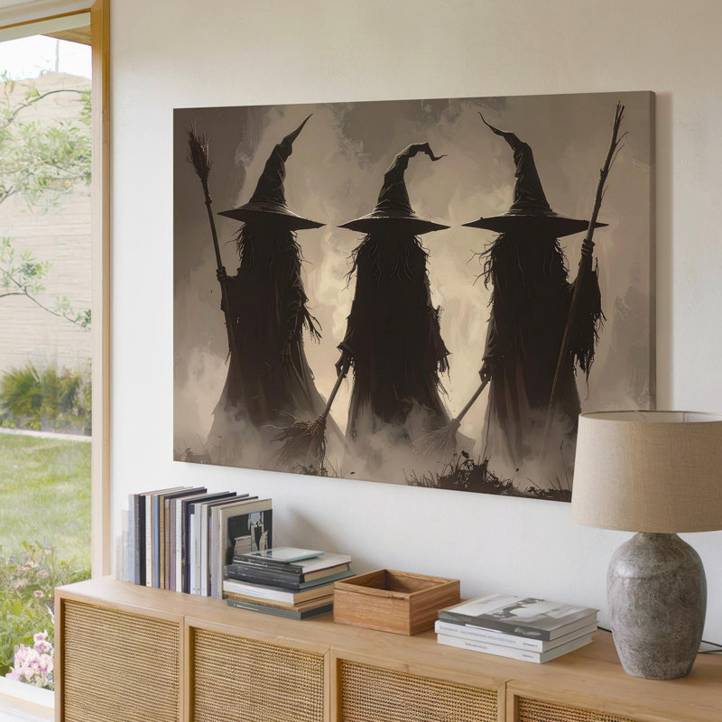 Witch Coven In Brouillard Minimalist, H 9 po x l 12 po