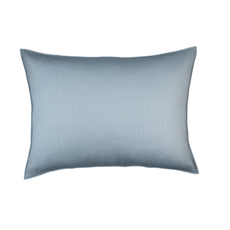 Retro Linen Blend Sham, Blue