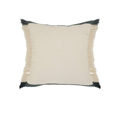 Coussin décoratif à franges 100% coton Contemporary