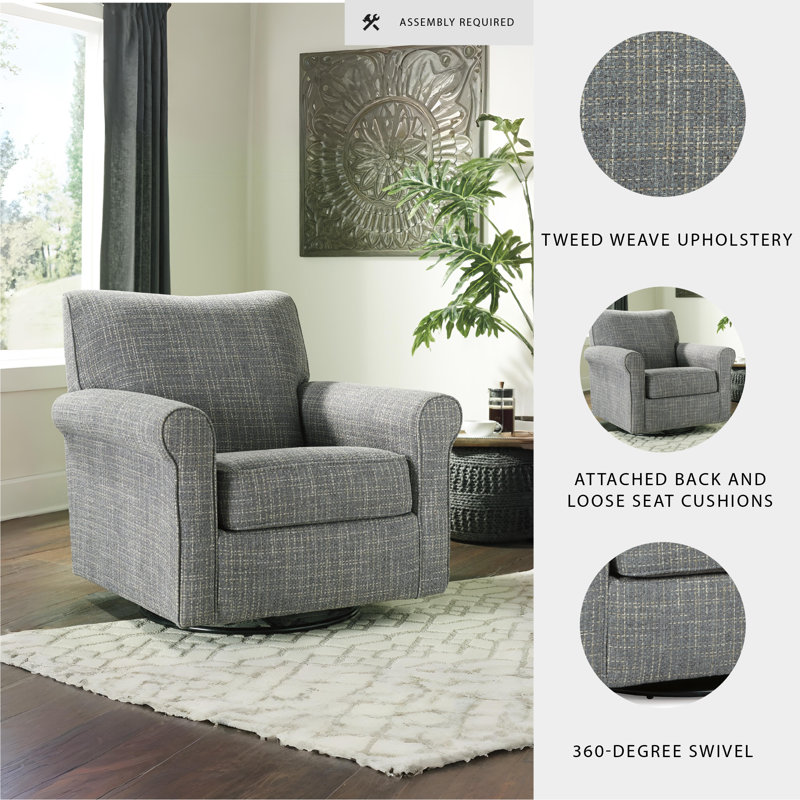 Sumlin Upholstered Swivel Armchair
