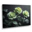 Nirvana blanc blanc et vert - Roses, art mural de salon-141328066-103079940